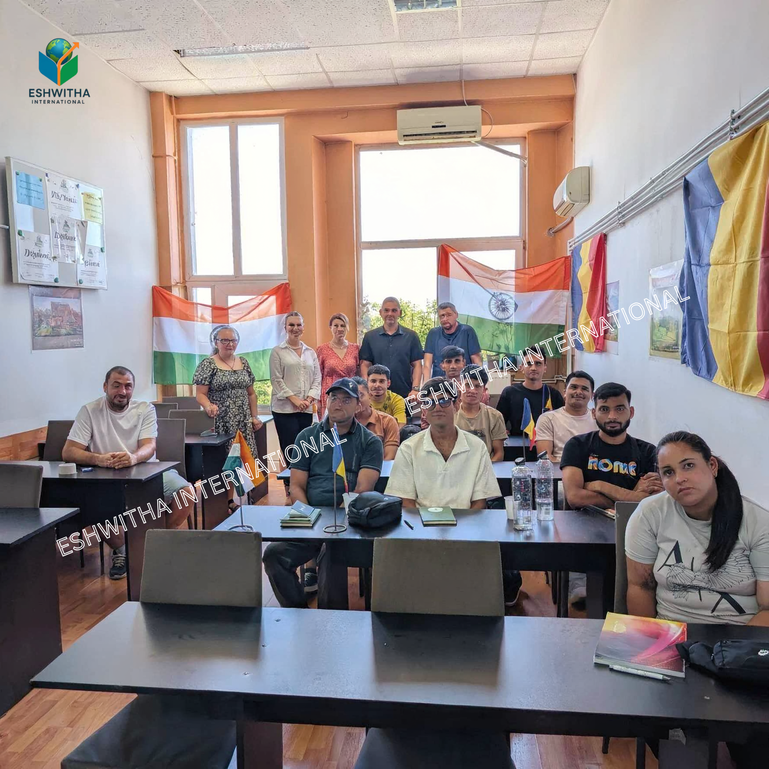 Students and professionals during hospitality training in Romania